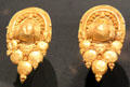 Etruscan gold grape earrings at Dallas Museum of Art. Dallas, TX.