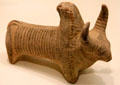 Terracotta Indus Valley Civilization humped bull from Pakistan/India at Dallas Museum of Art. Dallas, TX.