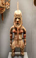 New Ireland painted wood memorial figure from Papua New Guinea at Dallas Museum of Art. Dallas, TX.