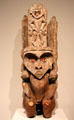 Ironwood figure from funerary post from East Kalimantan, Indonesia at Dallas Museum of Art. Dallas, TX.