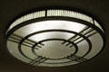 Art Deco round ceiling lamp in Hall of State at Fair Park. Dallas, TX
