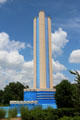 Art Deco tower fountain on Esplanade built for Texas Centennial Exposition building at Fair Park. Dallas, TX.