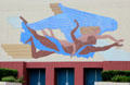 Man & Angel mural by Pierre Bourdelle on Centennial Hall of Texas Centennial Exposition building at Fair Park. Dallas, TX.