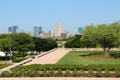 View of Fort Worth skyline from Amon Carter Museum of American Art. Fort Worth, TX.