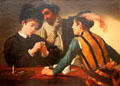 Cardsharps painting by Caravaggio at Kimbell Art Museum. Fort Worth, TX.