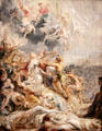 Martyrdom of St. Ursula & the Eleven Thousand Maidens painting by Peter Paul Rubens at Kimbell Art Museum. Fort Worth, TX.