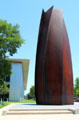 Vortex steel sculpture by Richard Serra at Modern Art Museum of Fort Worth. Fort Worth, TX.