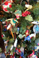 Texas-themed Christmas ornaments in Fort Worth Stock Yards historic district. Fort Worth, TX.