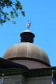 Statue of Justice atop Hays County Courthouse. San Marcos, TX.