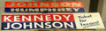 Kennedy-Johnson & Johnson-Humphrey Presidential campaign bumper stickers at LBJ Museum. San Marcos, TX.