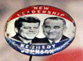 Kennedy-Johnson campaign button at LBJ Museum. San Marcos, TX.