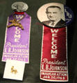 1965 LBJ inauguration ribbons at LBJ Museum. San Marcos, TX.