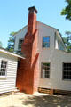 Brick chimney at John Jay French Museum, the oldest fully-restored house in Beaumont, TX.