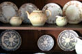 Decorative pottery tea set & fine china display at John Jay French Museum. Beaumont, TX.