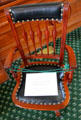 Original capitol walnut swivel chair at Texas State Capitol. Austin, TX.