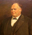 Portrait of Texas Governor James Stephen Hogg at Texas State Capitol. Austin, TX.