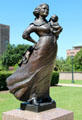 Texas Pioneer Woman statue by Linda Sioux Henley at Texas State Capitol. Austin, TX.