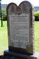 The Ten Commandments monument at Texas State Capitol. Austin, TX.