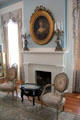 Study fireplace at Neill-Cochran House Museum. Austin, TX.