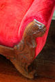Detail of animal head carved on sofa leg at French Legation Museum. Austin, TX.