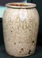 Wilson stoneware 1 gallon tie rim storage jar at Bullock Texas State History Museum. Austin, TX.