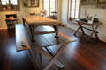 Sleeping cot used by Ney who did not use mattresses & who liked to sleep under the stars at Ney Museum. Austin, TX.
