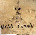 Map of Webb County drawn by William Sydney Porter in his job as draftsman for General Land Office at O. Henry Museum. Austin, TX.