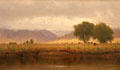 Buffalo on Platte River painting by Worthington Whittredge at Blanton Museum of Art. Austin, TX.