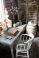 Writing desk in Gates house at Pioneer Village. Gonzales, TX.