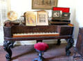 Piano made by Ernst Rosenkranz Co. in parlor of Baetge House at Conservation Plaza. New Braunfels, TX.