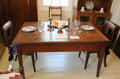 Walnut dining draw table by Johann Jahn at Museum of Texas Handmade Furniture. New Braunfels, TX.