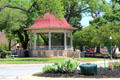 New Braunfels town square with band shell. New Braunfels, TX.