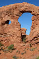 Windows in Turret Arch at Arches National Park. UT.