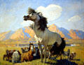 Smokey Face painting of horse by Newell Convers Wyeth at BYU Museum of Art. Provo, UT.