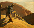 No Place to Go painting of man displaced during Depression by Maynard Dixon at BYU Museum of Art. Provo, UT.