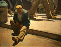 Forgotten Man painting of unemployed man by Maynard Dixon at BYU Museum of Art. Provo, UT.