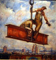 Riding the Girder painting by Mahonri M. Young at BYU Museum of Art. Provo, UT.