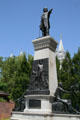 Brigham Young statue, first displayed at Chicago's 1893 World's Fair, now atop Pioneer Monument at South Temple & Main Streets. Salt Lake City, UT.