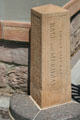 Replica of Great Salt Lake Meridian marker beside Brigham Young monument. Salt Lake City, UT.