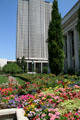 Flower garden beside LDS Church Administration Buildings. Salt Lake City, UT.