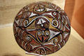 Pottery eating bowl from Papua New Guinea Asmat Region at Utah Museum of Fine Art. Salt Lake City, UT.