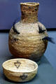 Southern Paiute coiled water bottle & tray at Utah Museum of Natural History. Salt Lake City, UT.