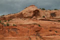 Pitted rocks along Highway US191 south of Moab. UT.