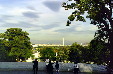 View of Washington, D.C. from the J.F. Kennedy grave in Arlington Cemetery. VA.