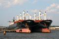 Bonny & Anders cargo ships docked in Norfolk harbor. Norfolk, VA.