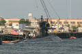 Nuclear submarine at Naval Station Norfolk. Norfolk, VA.