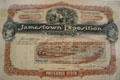 Preferred stock certificate for Jamestown Exposition of 1907 at Moses Myers House museum. Norfolk, VA.