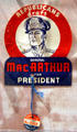 Button to draft MacArthur as Republican candidate for President at Douglas MacArthur Memorial. Norfolk, VA.