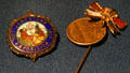 Jamestown Exposition souvenir badge & stick pin at Hampton Roads Naval Museum. Norfolk, VA.
