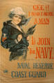 "Gee!! I wish I were a Man" Navy recruiting poster by Howard Chandler Christy at Hampton Roads Naval Museum. Norfolk, VA